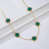 INS Clover Geometric Necklace Sweet Romantic Holiday Jewelry