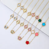 INS Clover Geometric Necklace Sweet Romantic Holiday Jewelry