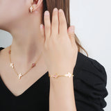 Hot Charm Stainless Steel Cross Necklace Set