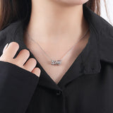 Moissanite Necklace 0.5Ct 925 Sterling Silver Women Pendant Necklace