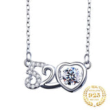 Moissanite Necklace 0.5Ct 925 Sterling Silver Women Pendant Necklace