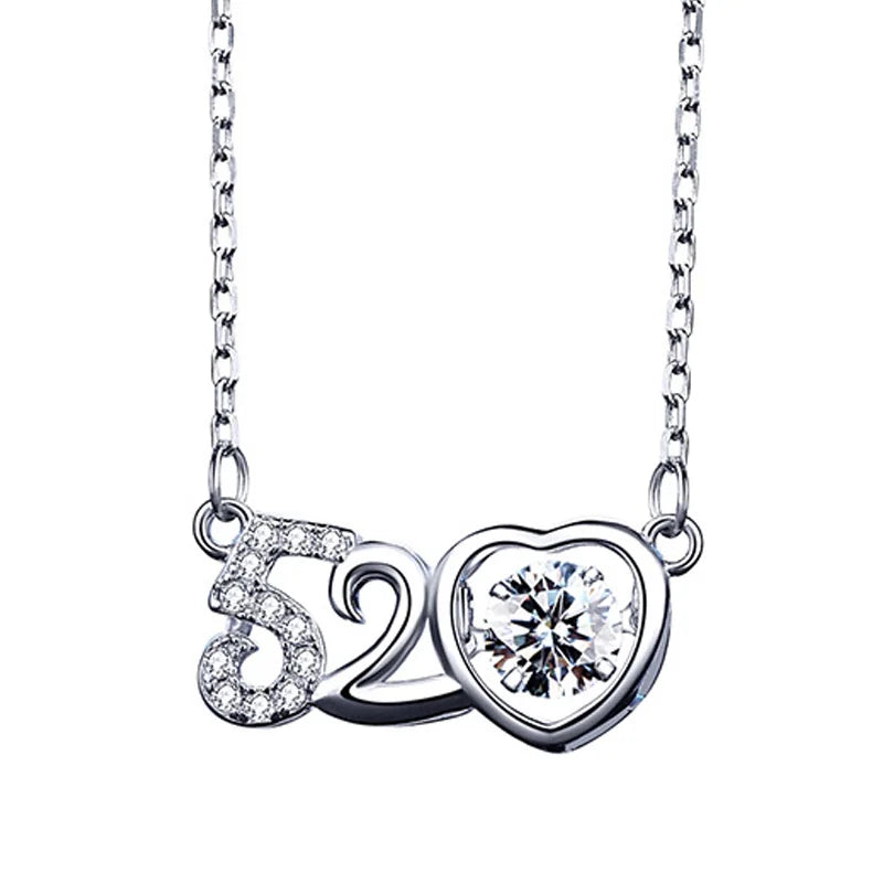 Moissanite Necklace 0.5Ct 925 Sterling Silver Women Pendant Necklace