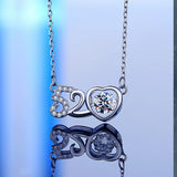 Moissanite Necklace 0.5Ct 925 Sterling Silver Women Pendant Necklace