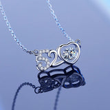 Moissanite Necklace 0.5Ct 925 Sterling Silver Women Pendant Necklace