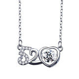 Moissanite Necklace 0.5Ct 925 Sterling Silver Women Pendant Necklace
