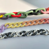 Colorful Matte Acrylic Assembled Chain Links for Jewelry Making