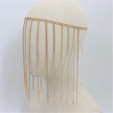 Metal Tassel Hanging Ears Over Nose Face Chain Headwear Hair Jewelry for Women