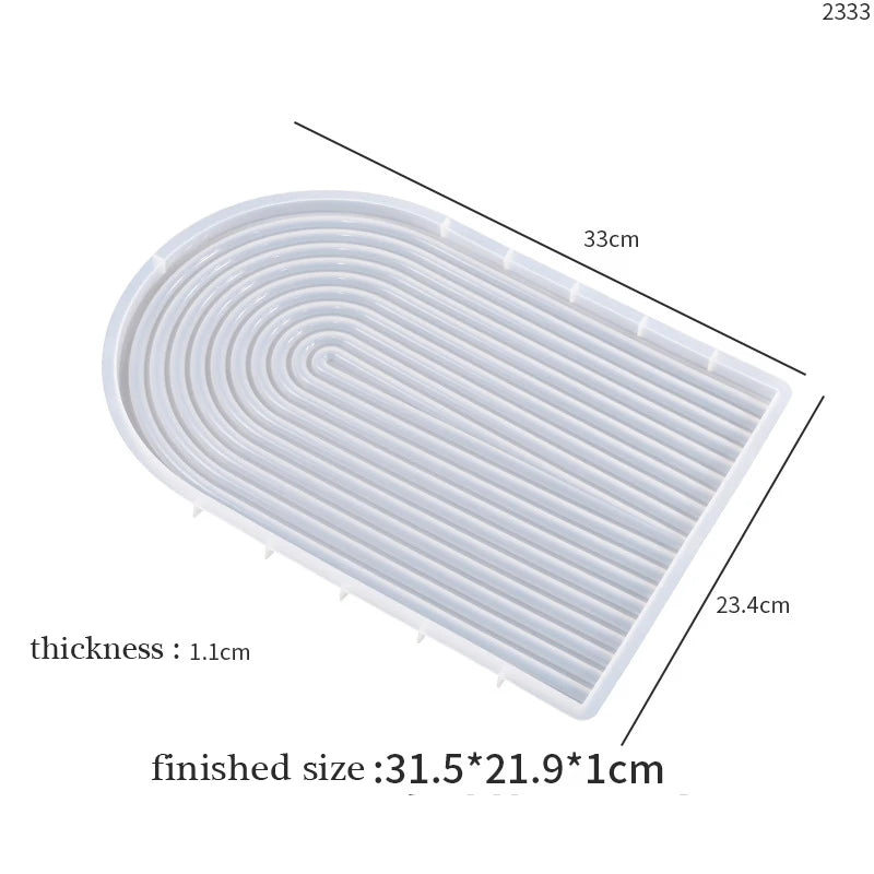 Minimalist Arch Wave Ladder Tray Resin Mold DIY Gift