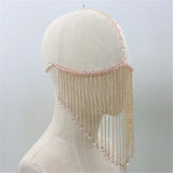 Crystal Gem Pendant Tassel Mask Cover Jewelry for Women
