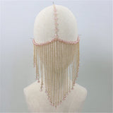 Crystal Gem Pendant Tassel Mask Cover Jewelry for Women