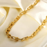 Stainless Steel U-shaped Chain Punk Necklace