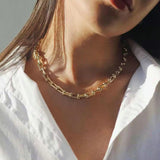 Stainless Steel U-shaped Chain Punk Necklace