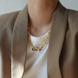 Stainless Steel U-shaped Chain Punk Necklace
