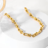 Stainless Steel U-shaped Chain Punk Necklace