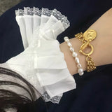 Classic Retro 18K Gold-Plated Matte Bracelet