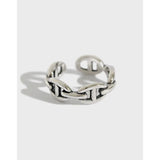 Retro 925 Sterling Silver Vintage Chain Hoop Huggie Earrings