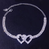 Rhinestone Butterfly Tennis Chain Anklet for Girl