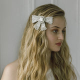 Rhinestone Bridal Bow-knot Crown Hair Comb Hairpin Headpiece