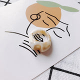 Retro Resin Ring Geometric Material Jewelry Accessories