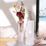 Dry Flower Geometry Vase Crystal Epoxy Resin Mold for Home Decoration