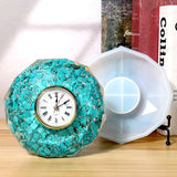 Polygonal Faceted Clock Silicone Mold Office Decor Large Size Gift