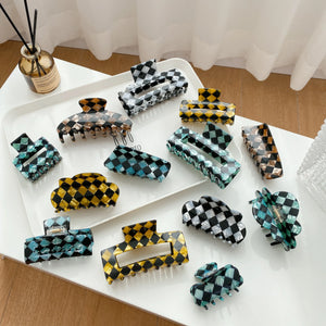 Geometric Shapes Hair Clip Retro Acetate Shark Clip Hair Accessories