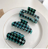 Geometric Shapes Hair Clip Retro Acetate Shark Clip Hair Accessories