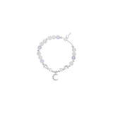 Y2K Moon Zircon Beaded Bracelet for Women