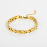 Stainless Steel Plated Watchband Bracelet Bangle for Women