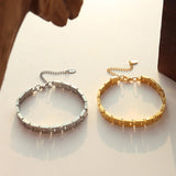 Stainless Steel Plated Watchband Bracelet Bangle for Women