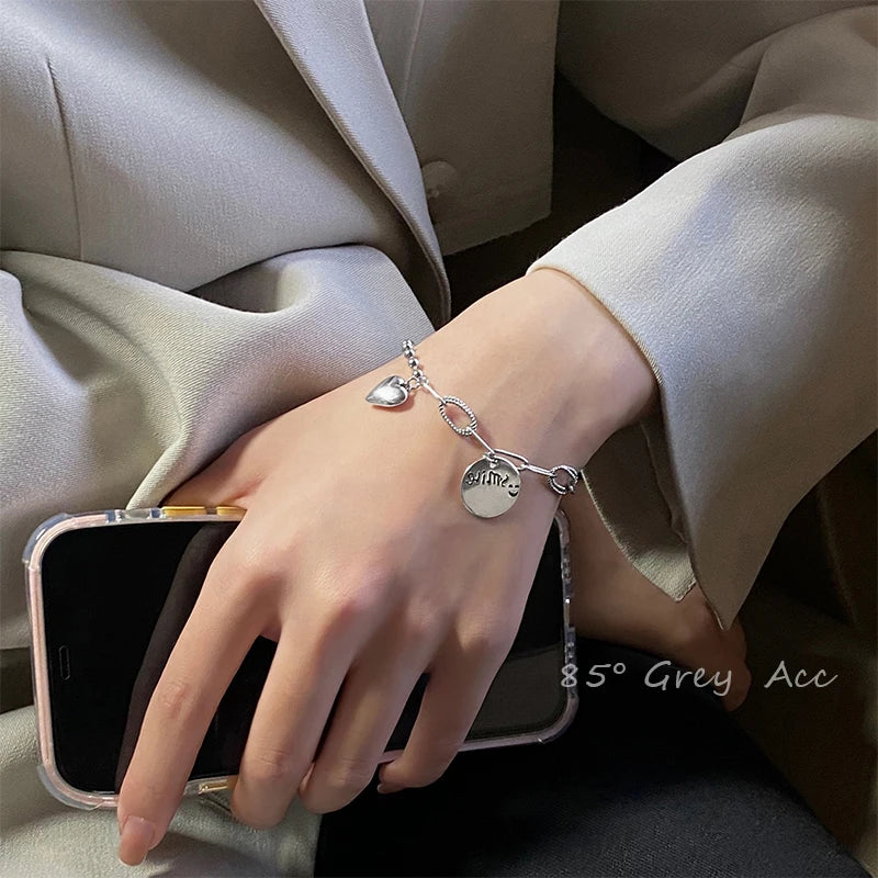 INS Cold Wind Love Bracelet Female Hip-Hop Punk Chain Bracelet