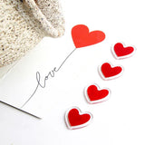 Transparent Acrylic Peach Heart Patch DIY Jewelry Earrings Material