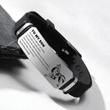 Personalized Inspirational Son Bracelet from Mom and Dad