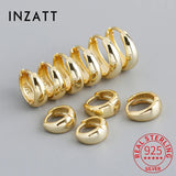925 Silver 18K Round Hoop Earrings Women Jewelry