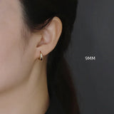 925 Silver 18K Round Hoop Earrings Women Jewelry