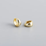 925 Silver 18K Round Hoop Earrings Women Jewelry