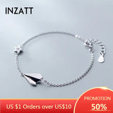 925 Silver Aircraft Bracelet Women Zircon Star Jewelry