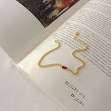925 Silver Red Zircon Bracelet Party Jewelry Gift