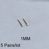 5 Pairs 925 Sterling Silver Geometric Round Stud Earrings