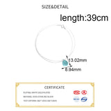 925 Silver Zircon Pearl Pendant Choker Necklace Fishing Line Jewelry for Women