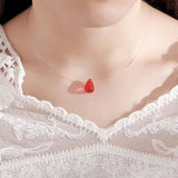 925 Silver Zircon Pearl Pendant Choker Necklace Fishing Line Jewelry for Women