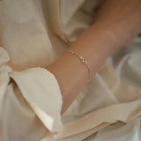 925 Silver 14K Flower Bracelet Women Fine Jewelry