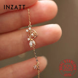 925 Silver 14K Flower Bracelet Women Fine Jewelry