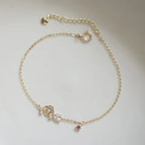 925 Silver 14K Flower Bracelet Women Fine Jewelry
