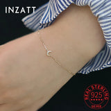 925 Silver Moon Charm Bracelet Zircon Women's Jewelry