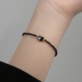 925 Sterling Silver Cat Charm Bracelet for Women