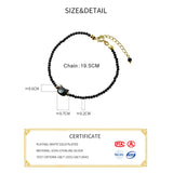 925 Sterling Silver Cat Charm Bracelet for Women