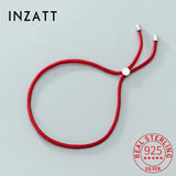 925 Silver Red Rope Beads Bracelet Women Fine Jewelry