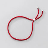 925 Silver Red Rope Beads Bracelet Women Fine Jewelry