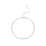 925 Silver Bead Bracelet Women Geometric Chain Jewelry Gift